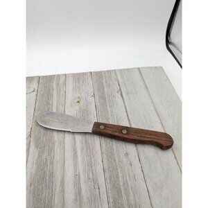 Mini Spreader Icing Frosting Spatula Serrated Edge 7 1/4" Wooden Handle